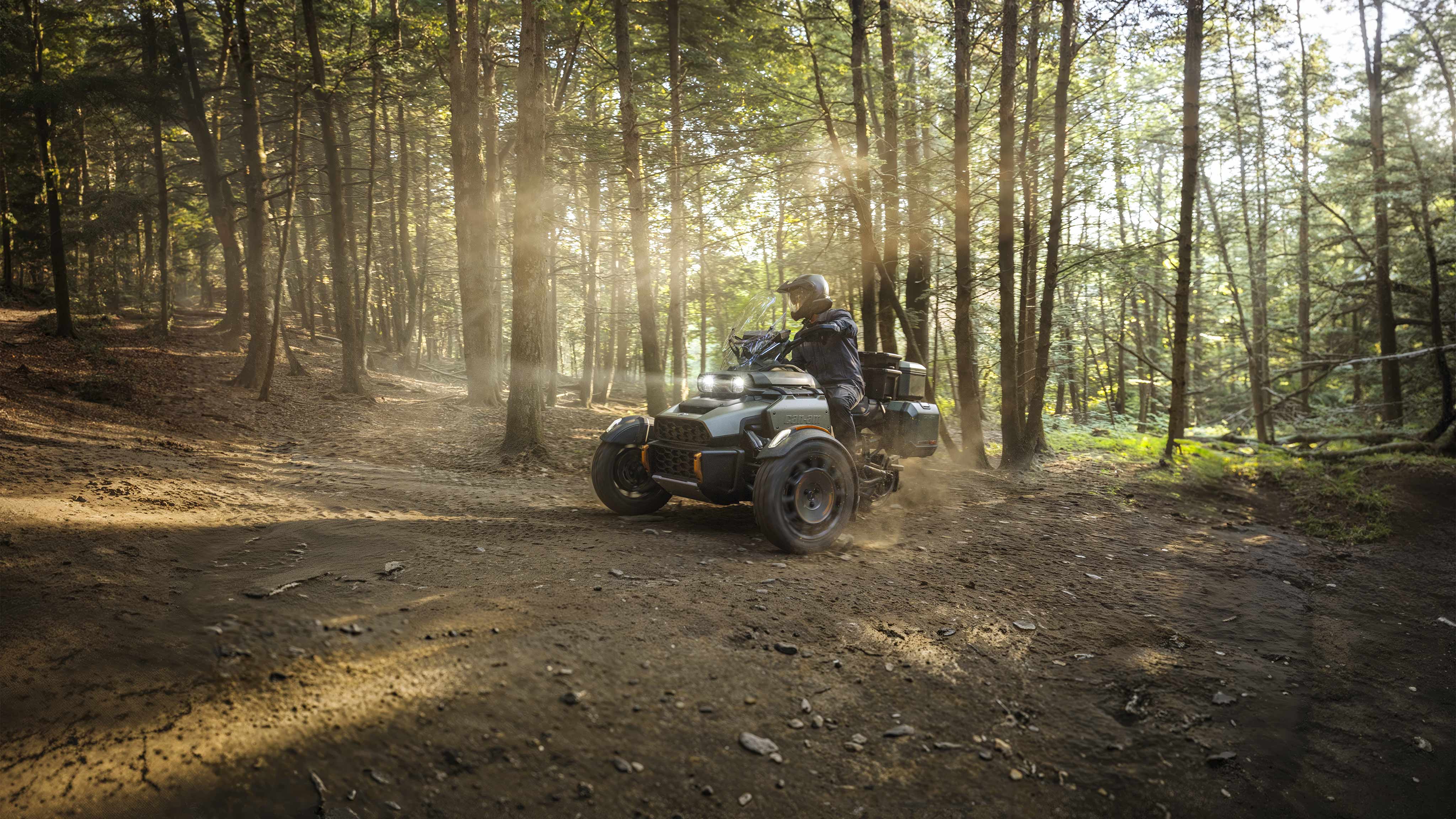 The all-new Can-Am Canyon 2025 riding in the forest