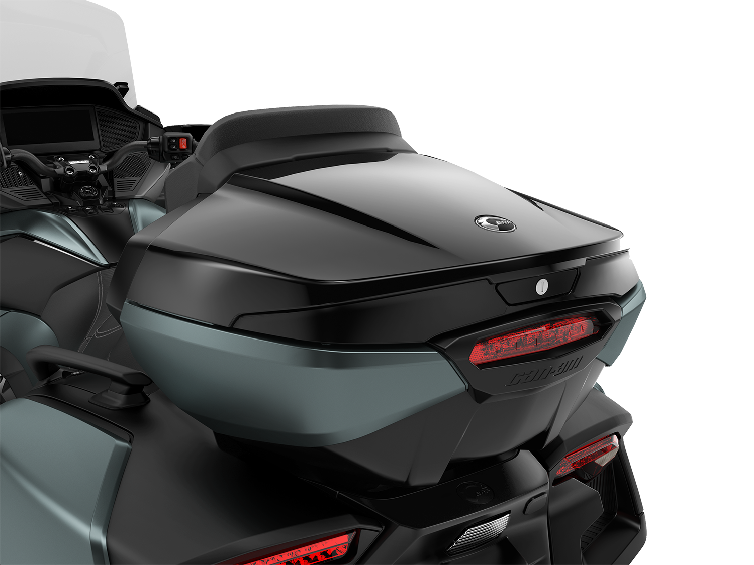 View of the impressive storage capacity available on the 2025 Can-Am Spyder