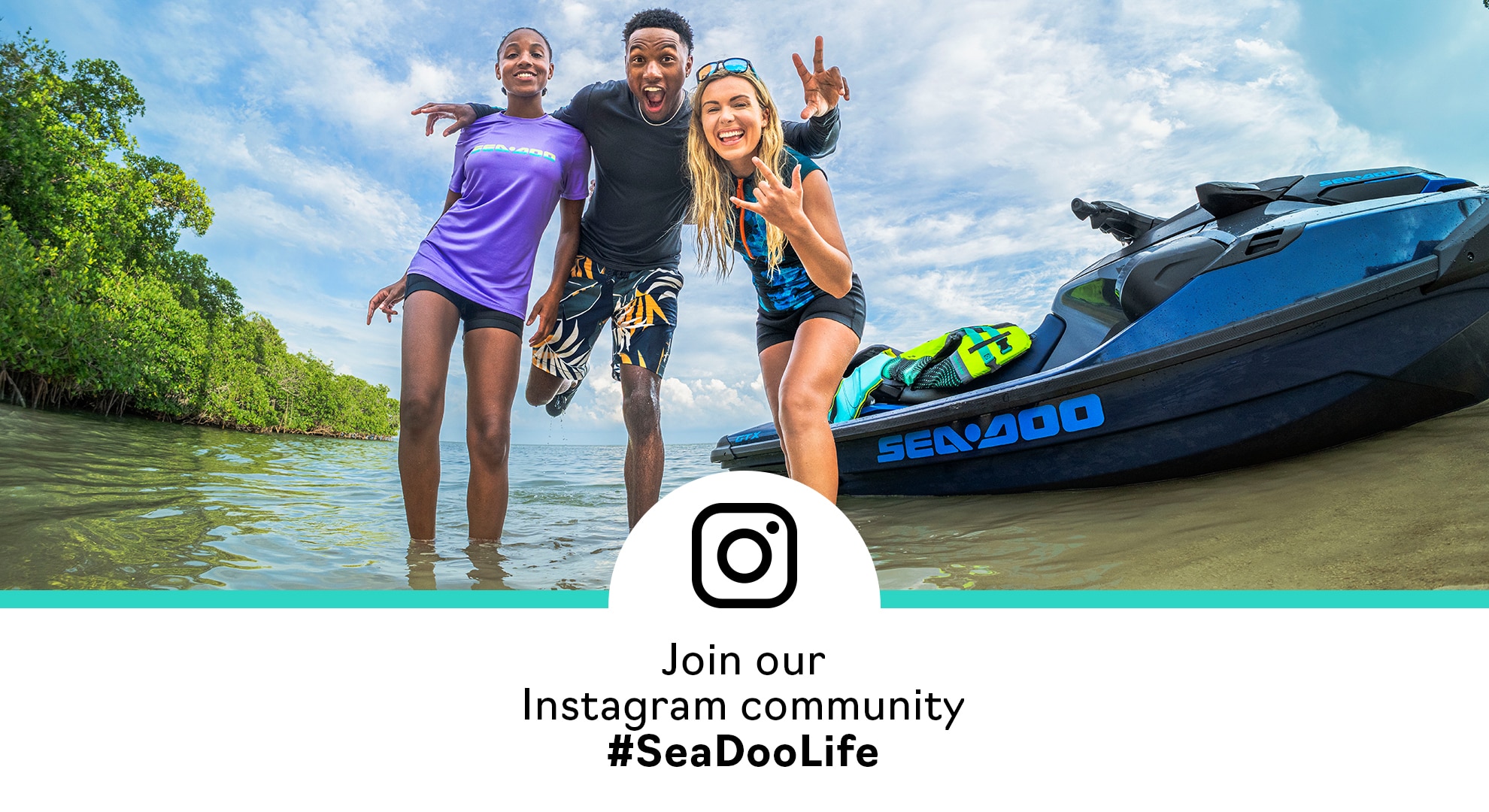 Pridajte sa ku komunite Sea-Doo na Instagrame