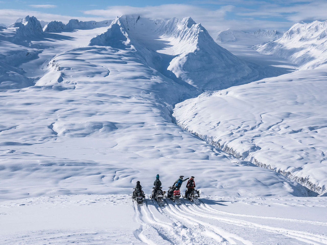 Sled-Skiing in Alaska