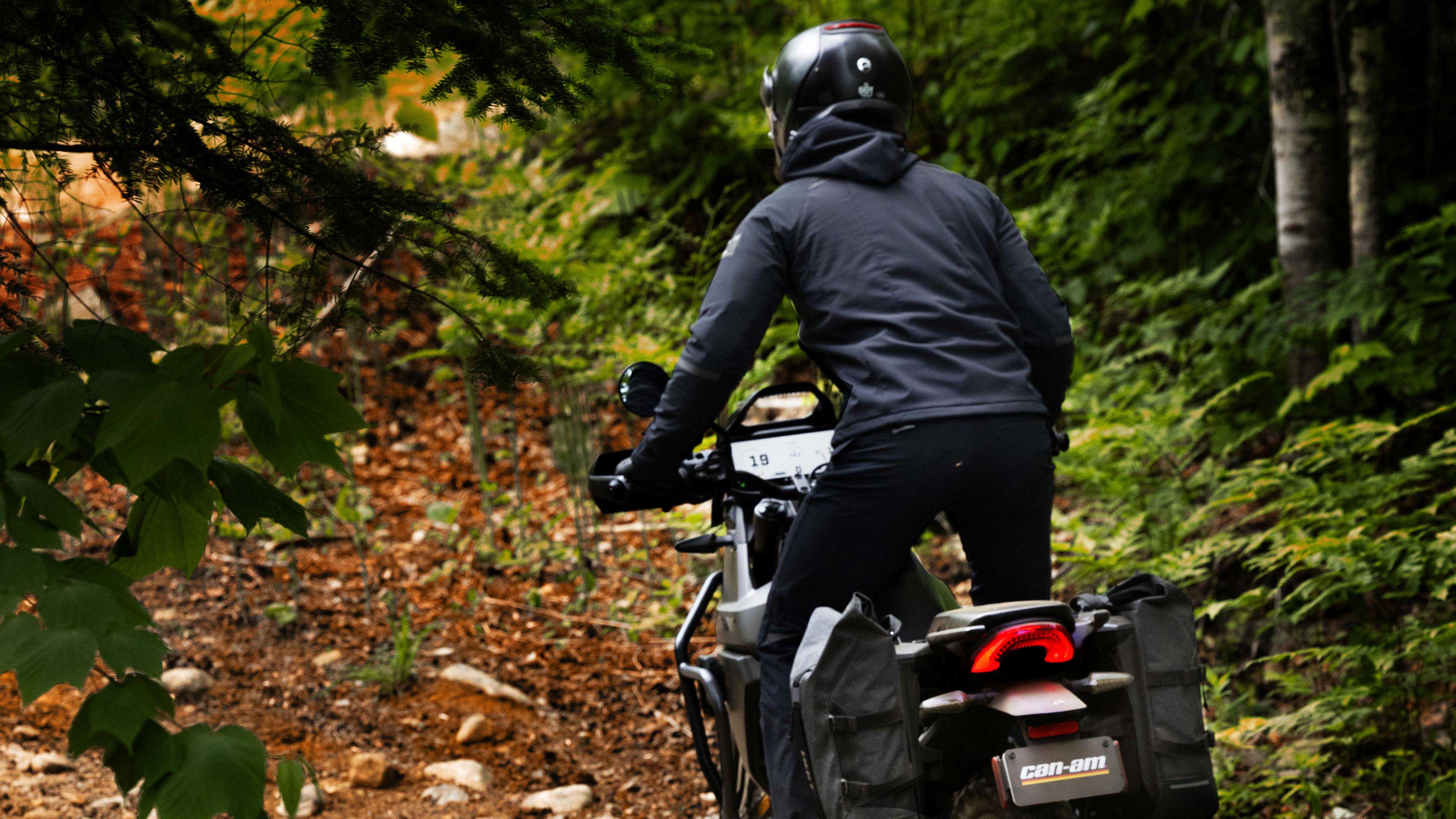 A driver in action on his Can-Am Origin designed for on- and off-road driving 